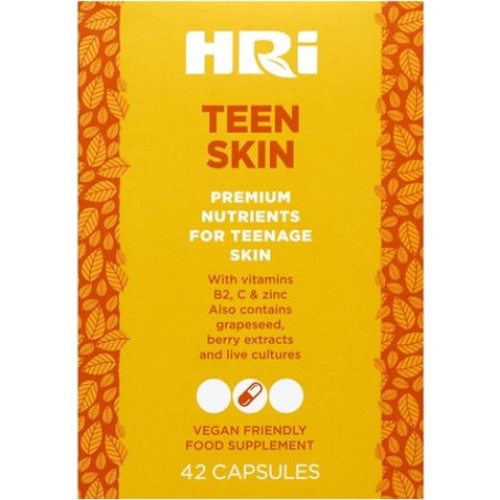HRI Teen Skin Kids Vitamins Multivitamin for Kids 12-18 Years 42 Vegan Capsules
