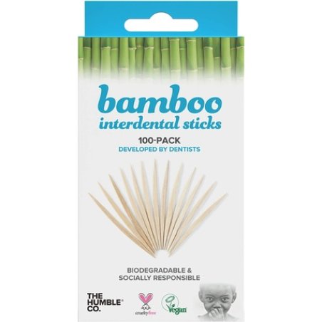 Humble Bamboo Interdental Sticks Everyday Toothpicks Developed by Dentists 100 Pieces