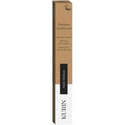 Kurin Adults Medium BPA Free Bamboo Toothbrush White