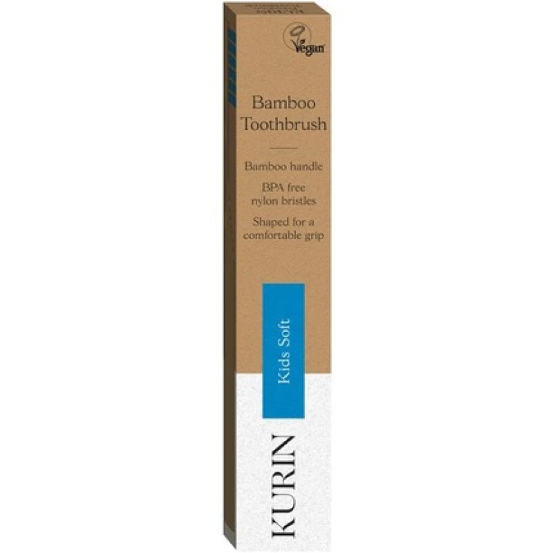 Kurin Kids Soft BPA Free Bamboo Toothbrush Blue