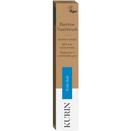 Kurin Kids Soft BPA Free Bamboo Toothbrush Blue