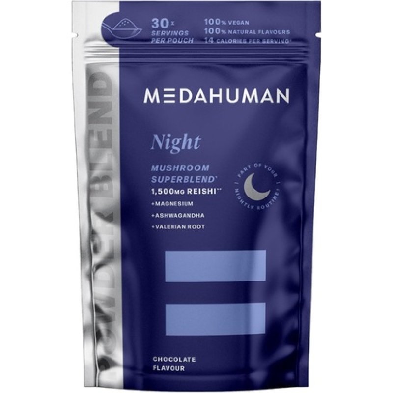 Medahuman Night Mushroom & Adaptogen Superblend Powder With Reishi Mushroom