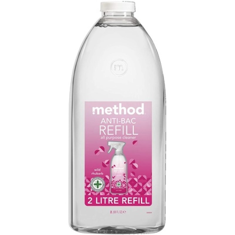 Method Antibacterial Spray Refill, All Purpose Cleaner, Wild Rhubarb, 2 L