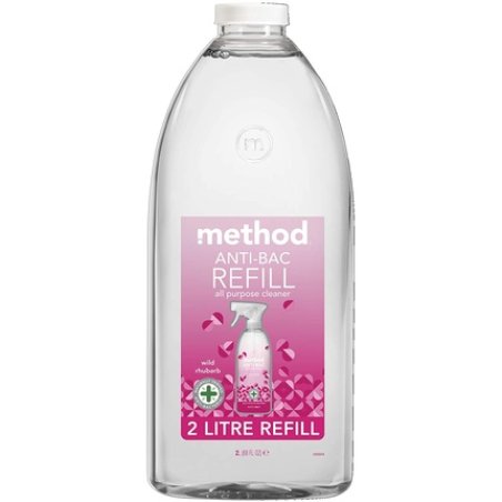 Method Antibacterial Spray Refill, All Purpose Cleaner, Wild Rhubarb, 2 L