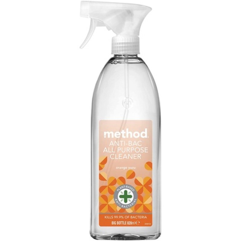 Method Antibacterial Spray, All Purpose Cleaner, Orange Yuzu, 828 Ml
