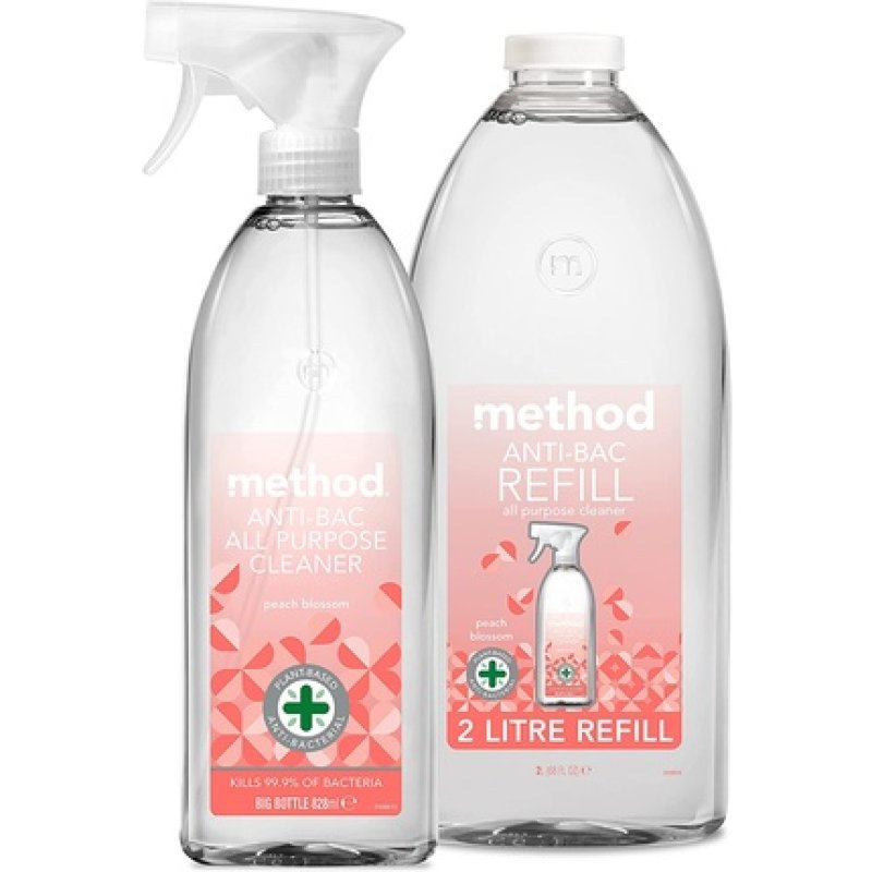 Method Antibacterial Spray, All Purpose Cleaner, Peach Blossom, 828 Ml Method