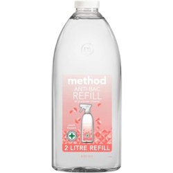 Method Antibacterial Spray Refill, All Purpose Cleaner, Peach Blossom, 2 L