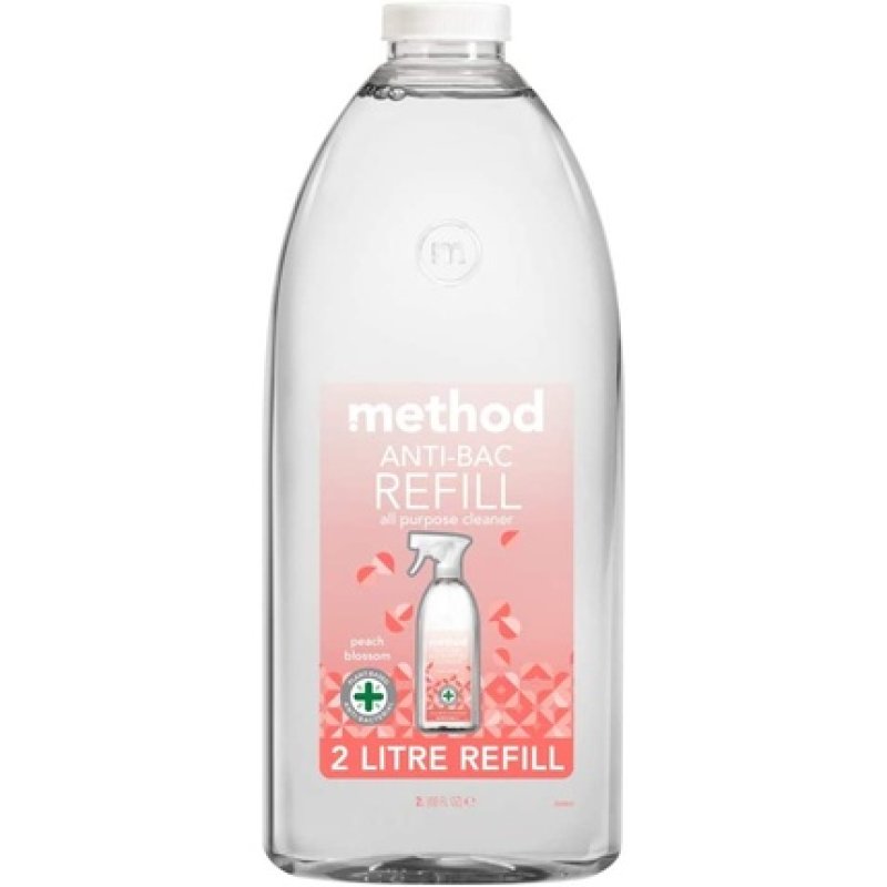 Method Antibacterial Spray Refill, All Purpose Cleaner, Peach Blossom, 2 L