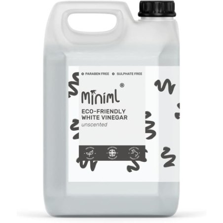 Miniml Eco White Vinegar Cleaning All Natural Multisurface & Multipurpose Cleaner Limescale Remover Laundry Softener 5l