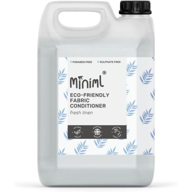 Miniml Eco Fabric Softener & Conditioner 5L Refill Fresh Linen Scented All Natural Fabric Softener for Sensitive Skin