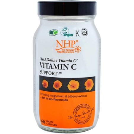 Natural Health Practice Vitamin C Support Supplement 60 Capsules - Immune Booster for Vegans and Vegetarians