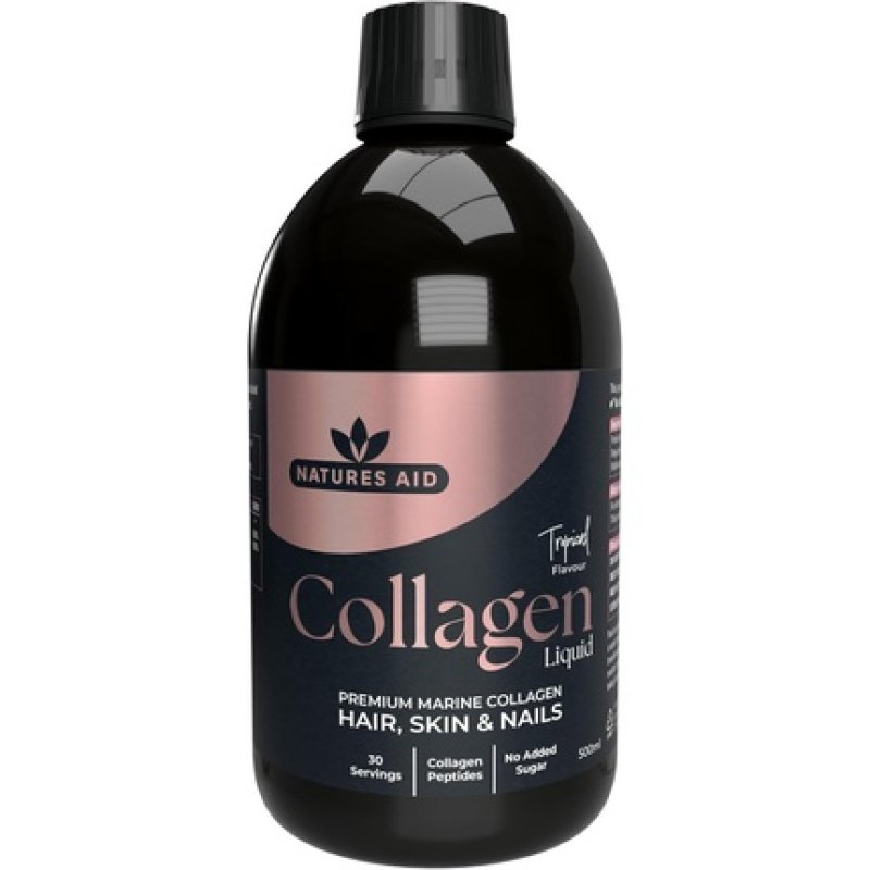 Natures Aid Marine Collagen Liquid 5000mg Premium High Strength Hydrolysed Type