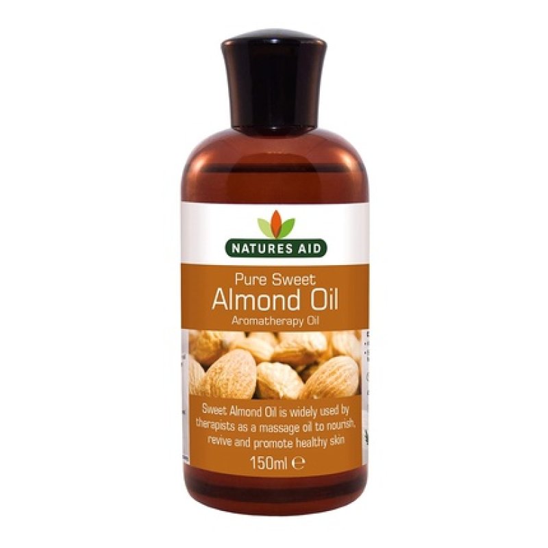 Natures Aid Pure Almond Oil Massage Oil for Dry Skin 150ml