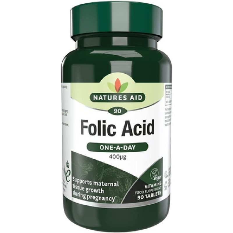 Natures Aid Folic Acid 90 Tablets