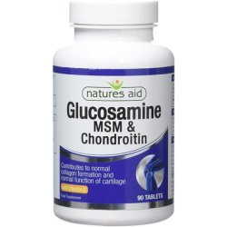 Natures Aid Glucosamine MSM and Chondroitin with Vitamin C 90 Tablets