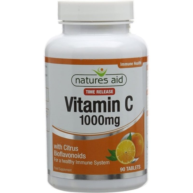 Natures Aid Vitamin C Time Release Citrus Tablets 1000mg 90 Tablets