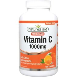 Natures Aid Vitamin C Time Release 1000mg Immune Support 180 Tablets
