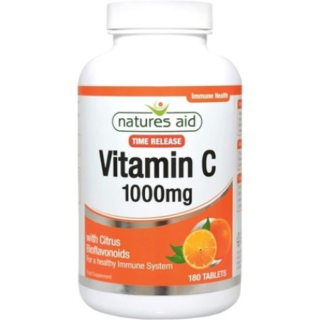 Natures Aid Vitamin C Time Release 1000mg Immune Support 180 Tablets