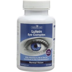 Natures Aid Lutein Eye Complex with Bilberry 90 Tablets - Vegan Society Approved