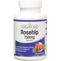 Natures Aid Rosehip 750mg Rosa Canina Extract Vegan 120 Capsules
