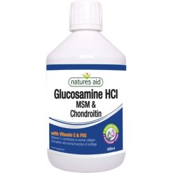 Natures Aid Glucosamine MSM and Chondroitin Liquid with Vitamin C Apple and Blackcurrant Flavour 500ml
