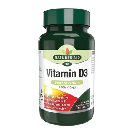 Natures Aid Vitamin D 10ug 90 Tablets