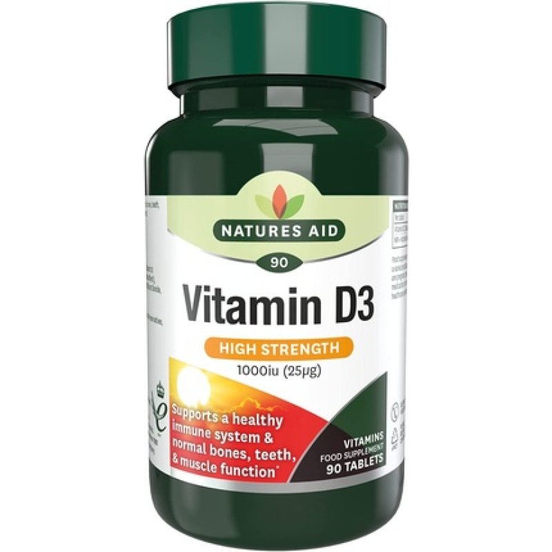 Natures Aid Vitamin D3 1000iu 90 Tablets