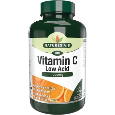 Natures Aid Vitamin C 1000mg Low Acid 180 Tablets