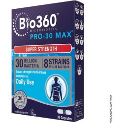 Bio360 Pro-30 Max 30 Billion Bacteria|From Natures Aid | 30 Capsules