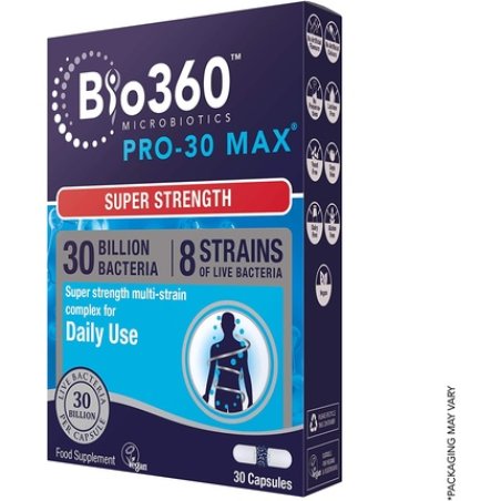 Bio360 Pro-30 Max 30 Billion Bacteria|From Natures Aid | 30 Capsules