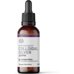 Nature's Greatest Secret Premium Quality Colloidal Silver 20ppm Dropper Bottle 50ml High pH 9.0 Amber Glass
