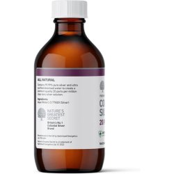 Nature's Greatest Secret Premium Quality Antibacterial 20ppm Colloidal Silver Bottle 300ml Natural
