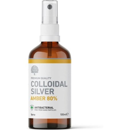 Nature's Greatest Secret Premium Quality Colloidal Silver (Cosmetic) Amber 80% 100ml Spray Bottle CSA-100S