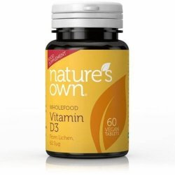 Natures Own Vegan Vitamin D3 62.5ug 2500i.u. 60 Tablets