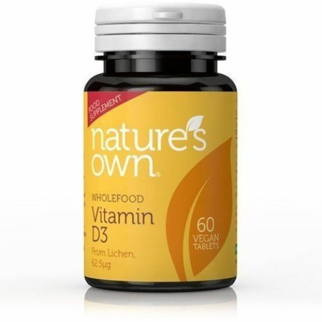 Natures Own Vegan Vitamin D3 62.5ug 2500i.u. 60 Tablets