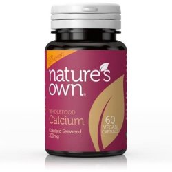 Natures Own Whole Food Calcium 200mg 60 Capsules