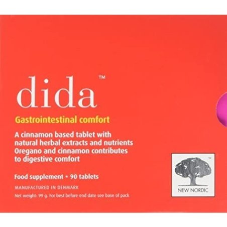 New Nordic Dida Bloating Relief Natural Anti Bloating Tablets 90 Pack - Gluten and Dairy Free Vegan Supplements