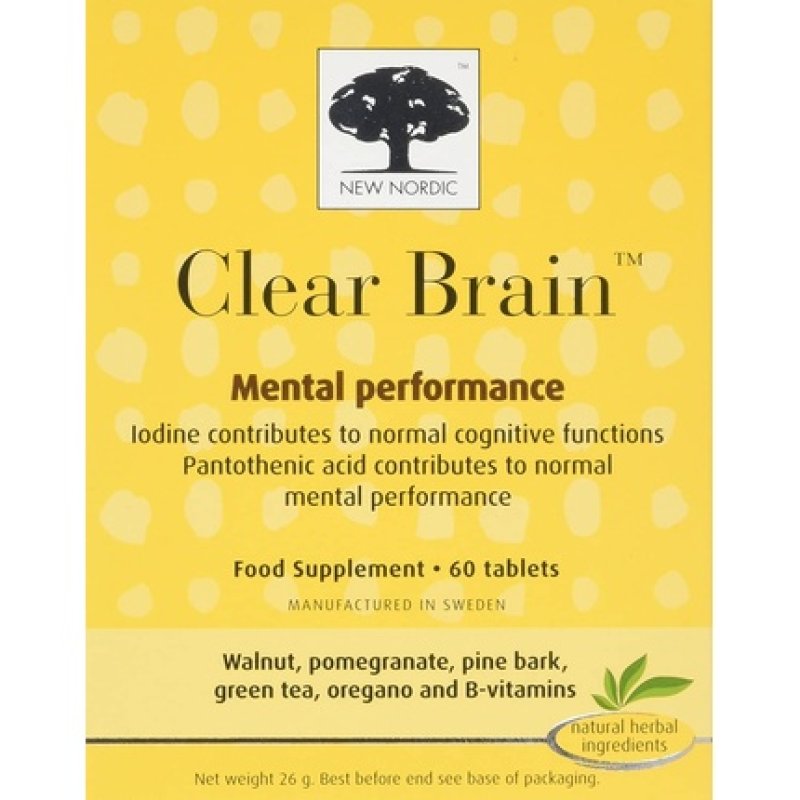 New Nordic Clear Brain 60 Tablets 40g