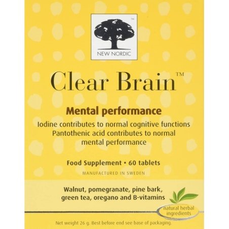 New Nordic Clear Brain 60 Tablets 40g