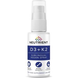 Neutrient Vitamin D3 K2 Oral Spray 2000iu 75mcg High Strength Bone Health Immune Support Muscle Functioning Vegan