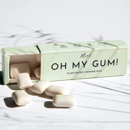Oh My Gum! | Natural Plant Based Chewing Gum | Classic Fresh Mint | Sugar Free