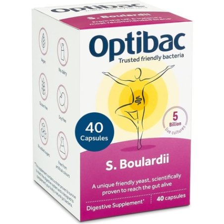Optibac Probiotics Saccharomyces Boulardii - Vegan Scientifically Proven