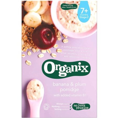 Organix Organic Banana And Plum Porridge, 200g