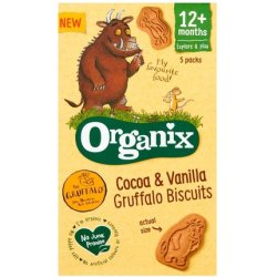 Organix Cocoa & Vanilla Gruffalo Biscuits 5 Pack 12 Months 100g