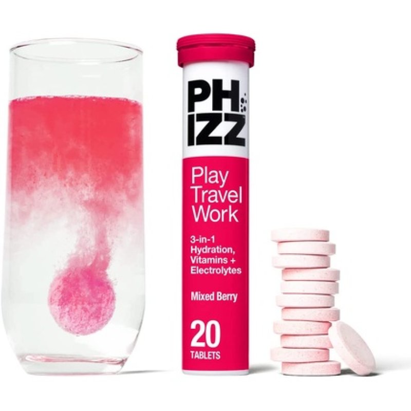 Phizz Electrolyte Multivitamin Hydration Tablets Mixed Berry 20 Tablets