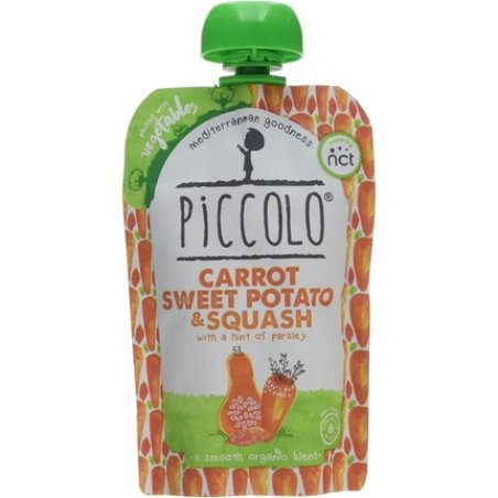 Piccolo - Stage 1 - Organic Baby Food - Carrot, Squash And Sweet Potato - 100