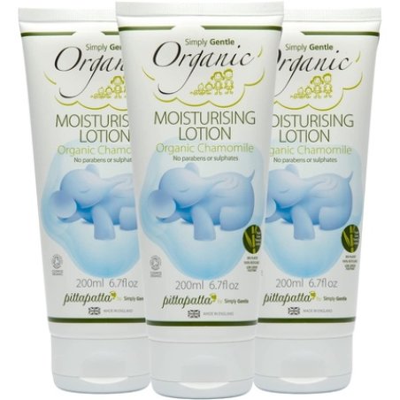 Organic Natural Children Moisturising Lotion by Pittapatta with Calming Calendula, Shea Butter and Vitamin E Oil 3 Pack