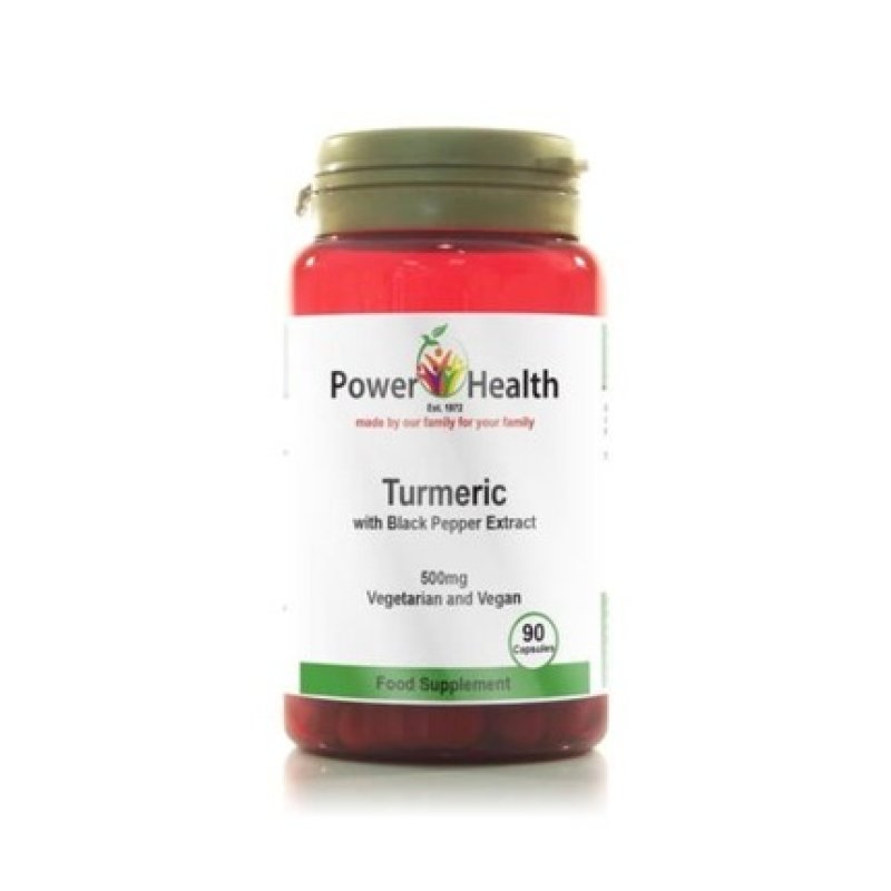 Power Health Turmeric 500mg and Black Pepper 90 Capsules