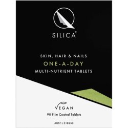 Qsilica Original Skin Hair and Nail Supplement 90 One-A-Day Tablets - Multi-Nutrition Complex with Silica Biotin Zinc