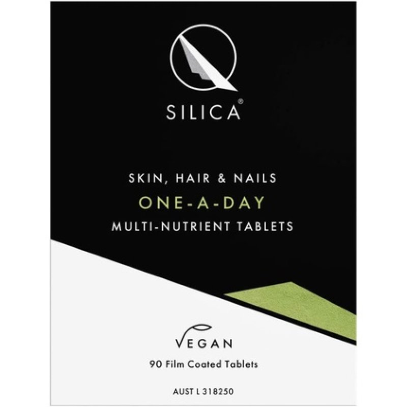 Qsilica Original Skin Hair and Nail Supplement 90 One-A-Day Tablets - Multi-Nutrition Complex with Silica Biotin Zinc